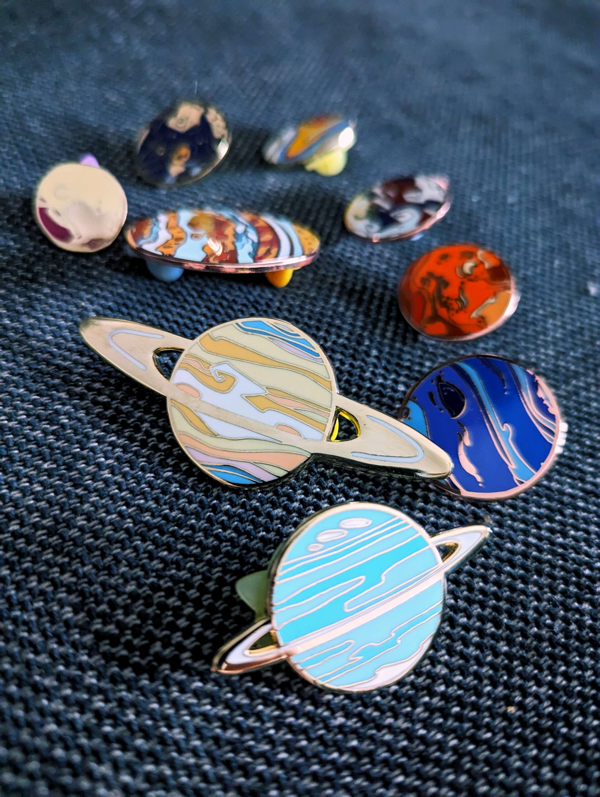 Yugen Handmade Solar System Planet Enamel Pin Set of 9