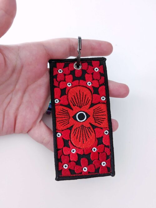 We All Fall Down Embroidered Keychain - Image 4