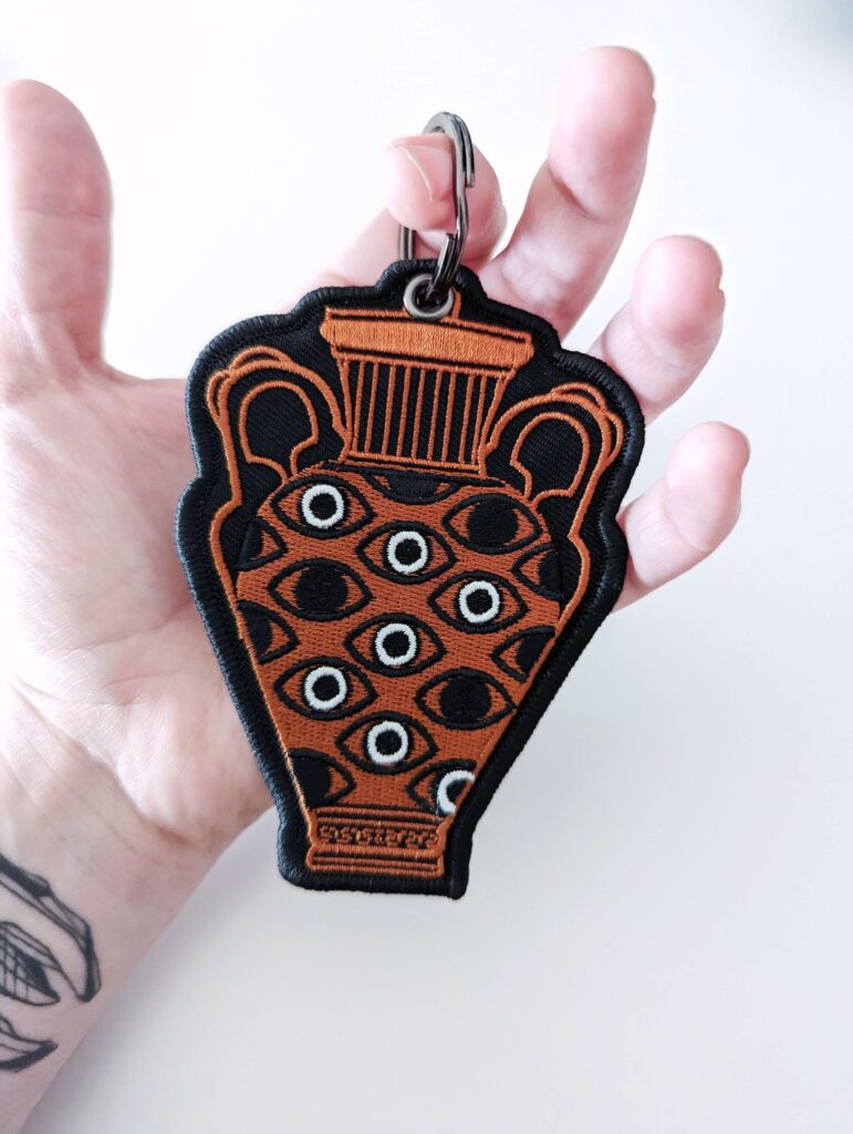 Amphoreyes Embroidered Keychain