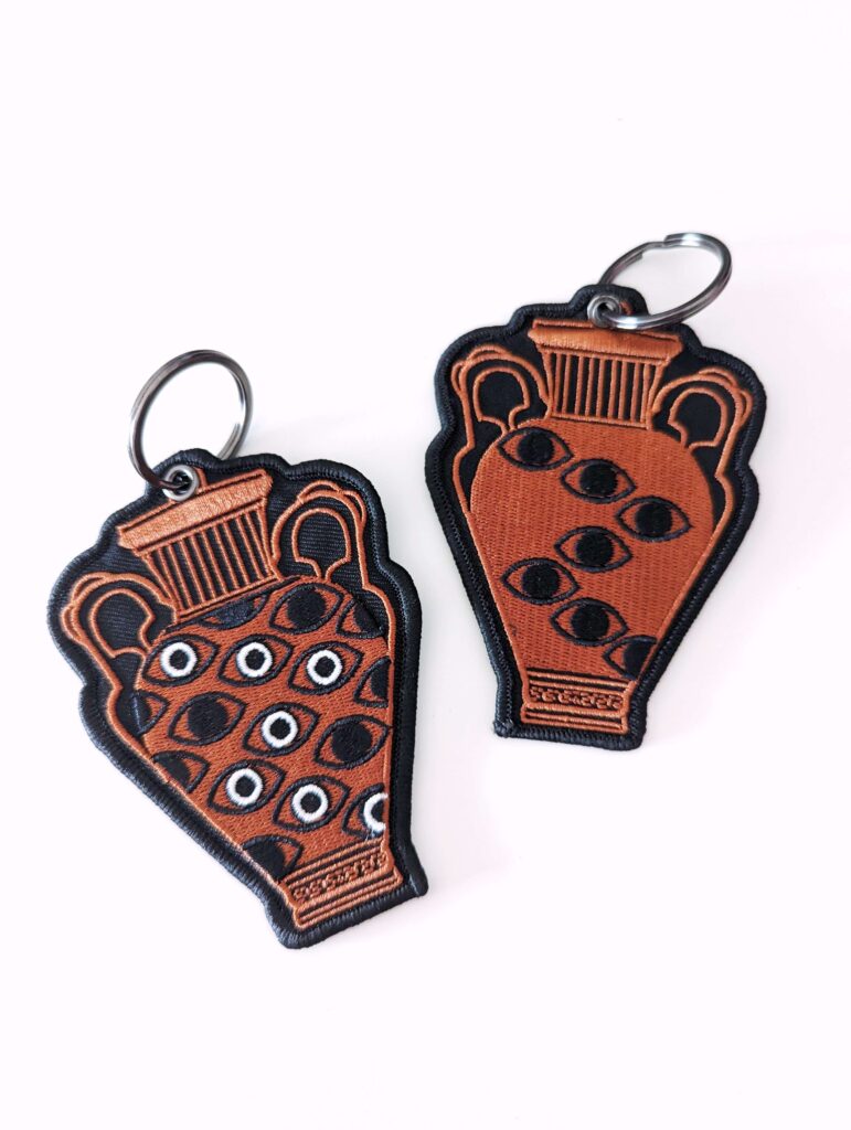 Amphoreyes Embroidered Keychain