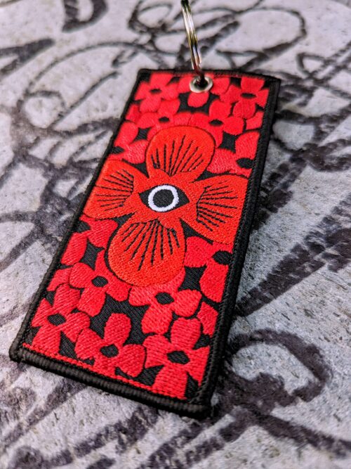 We All Fall Down Embroidered Keychain - Image 2