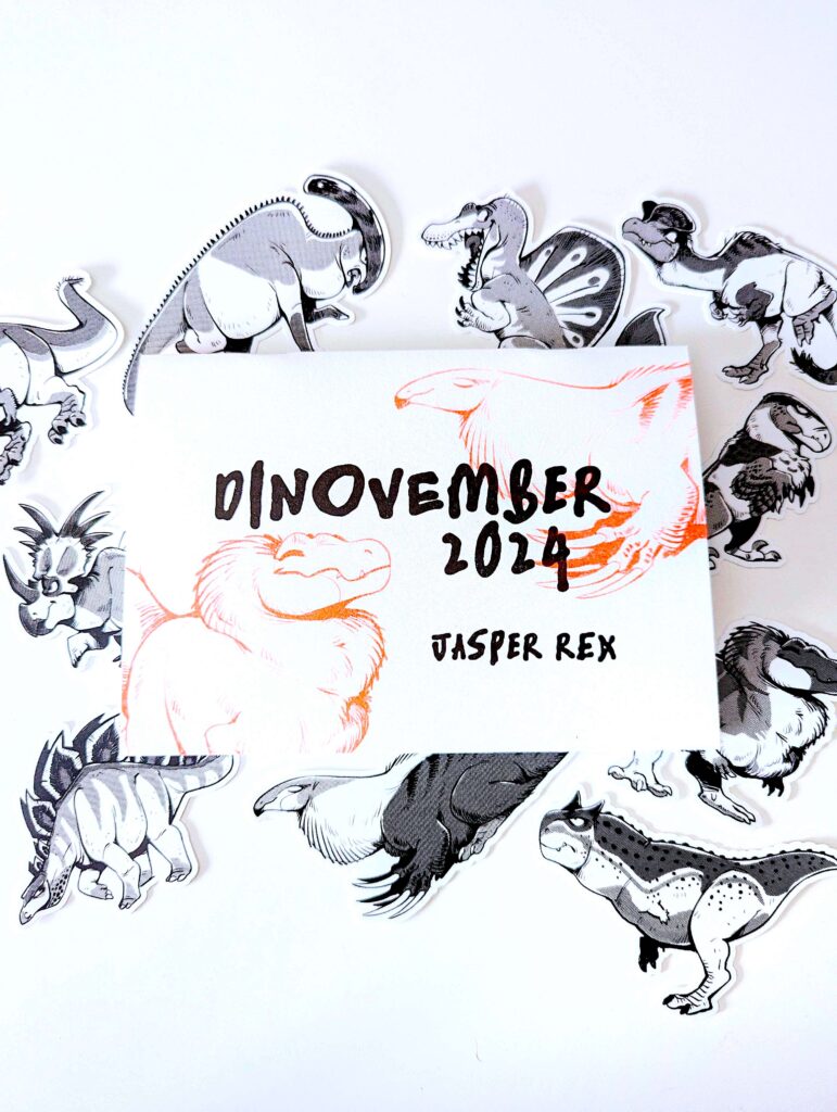 Dinovember 2024 Risograph Zine