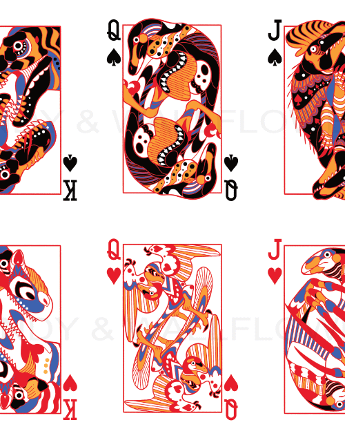 Theropods Playing Card Deck (RED) - Image 2